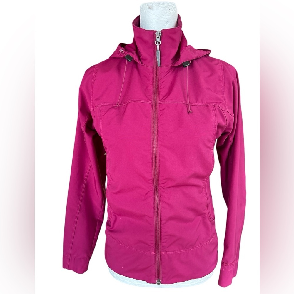 Marmot Womens Pink Hooded Softshell Full Zip Jacket‎ XS Water Resistant Hiking